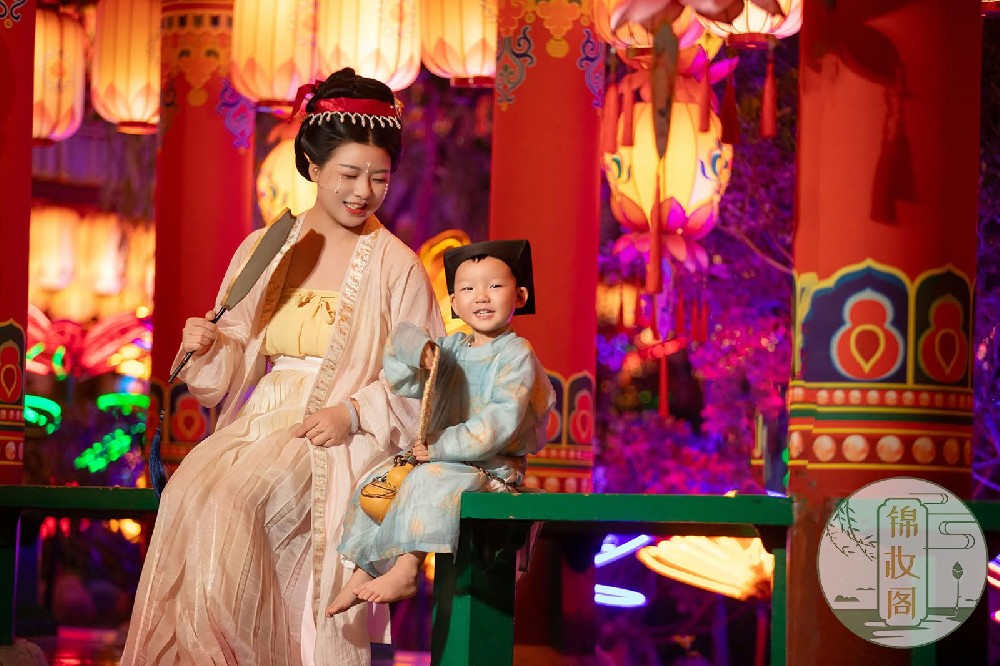 开封半亩园亲子汉服拍摄